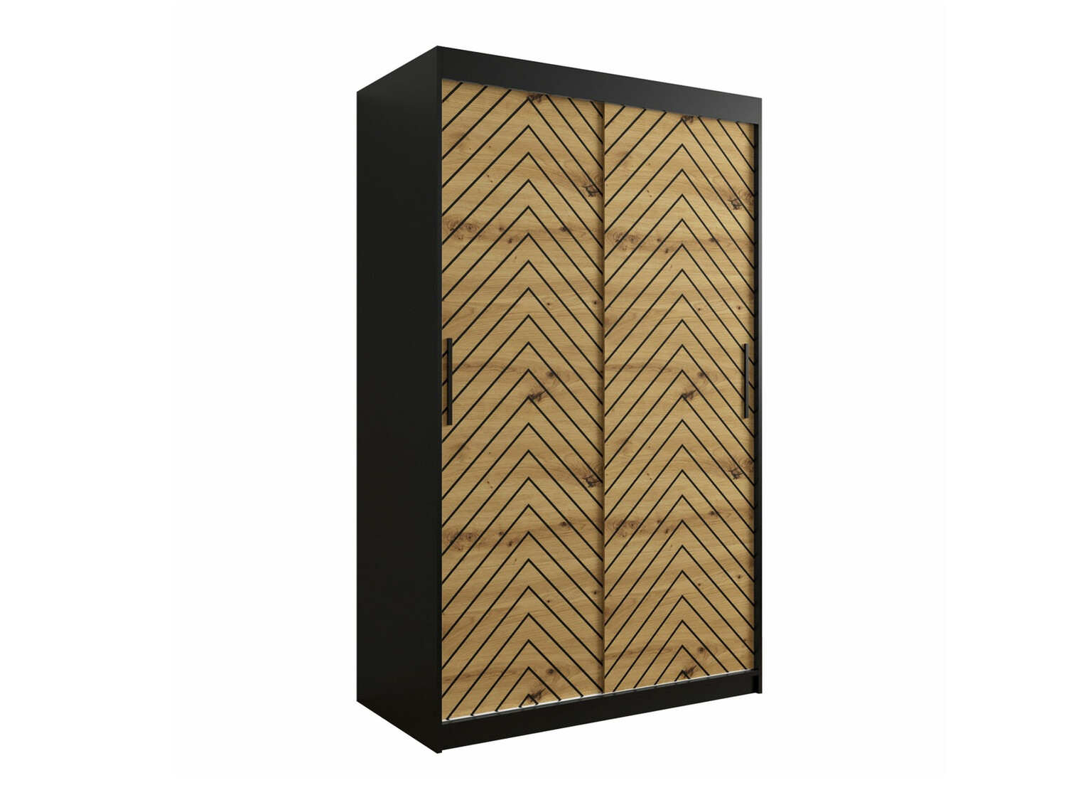 Gardróbszekrény Hartford 308 (Fekete + Artisan tölgy)