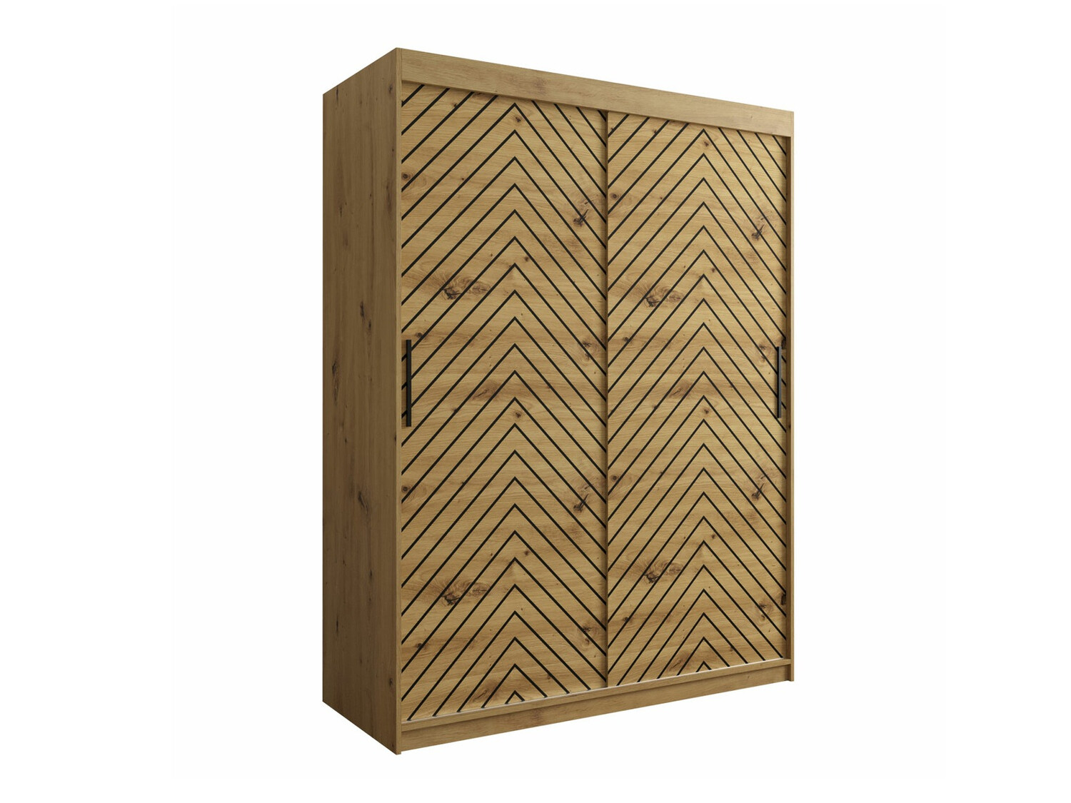 Gardróbszekrény Hartford 310 (Artisan tölgy + Fekete)