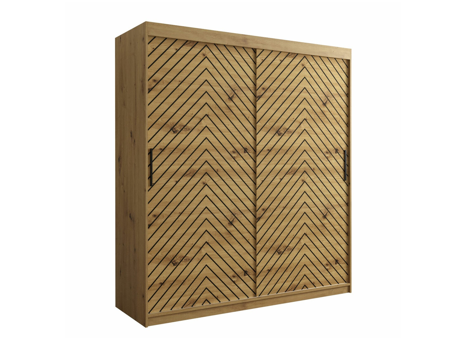 Gardróbszekrény Hartford 312 (Artisan tölgy + Fekete)