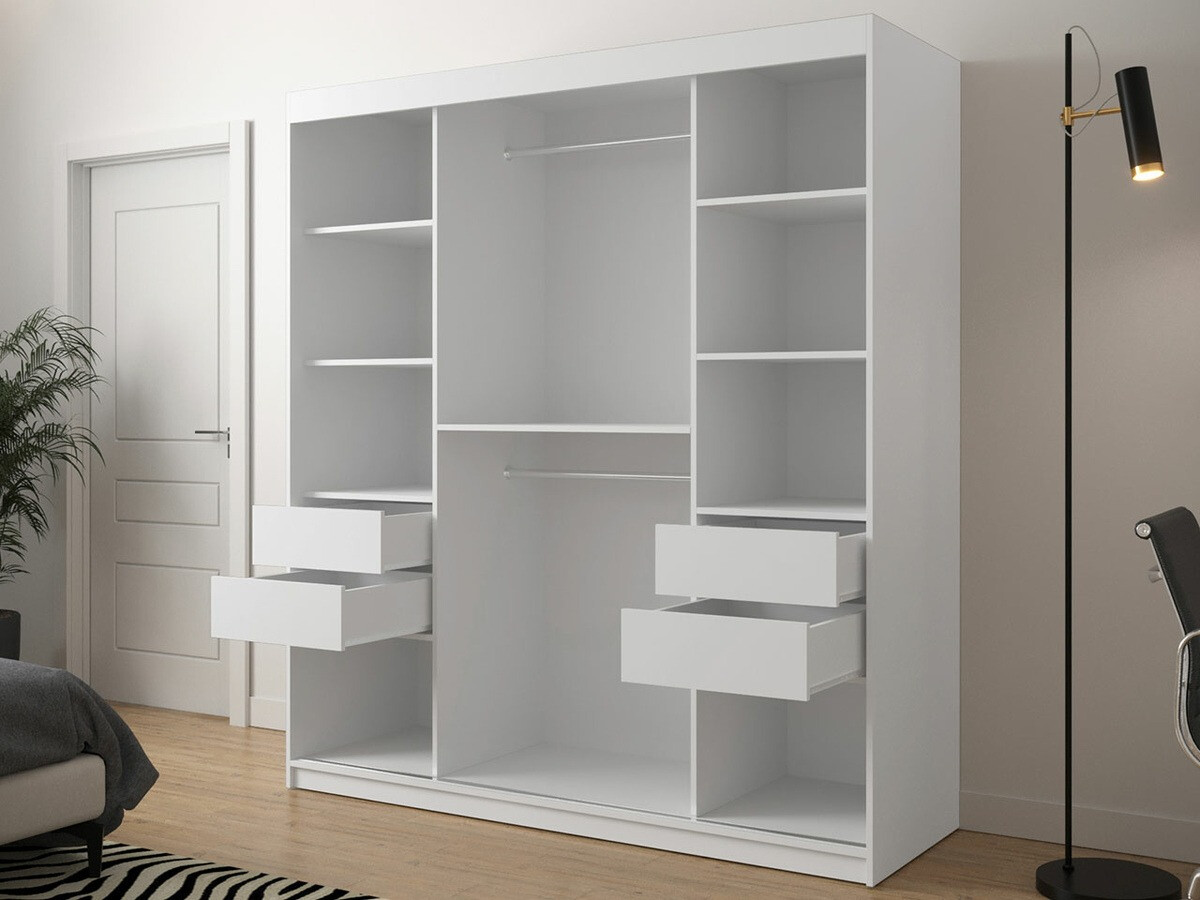 Gardróbszekrény Hartford 312 (Fehér + Fekete)