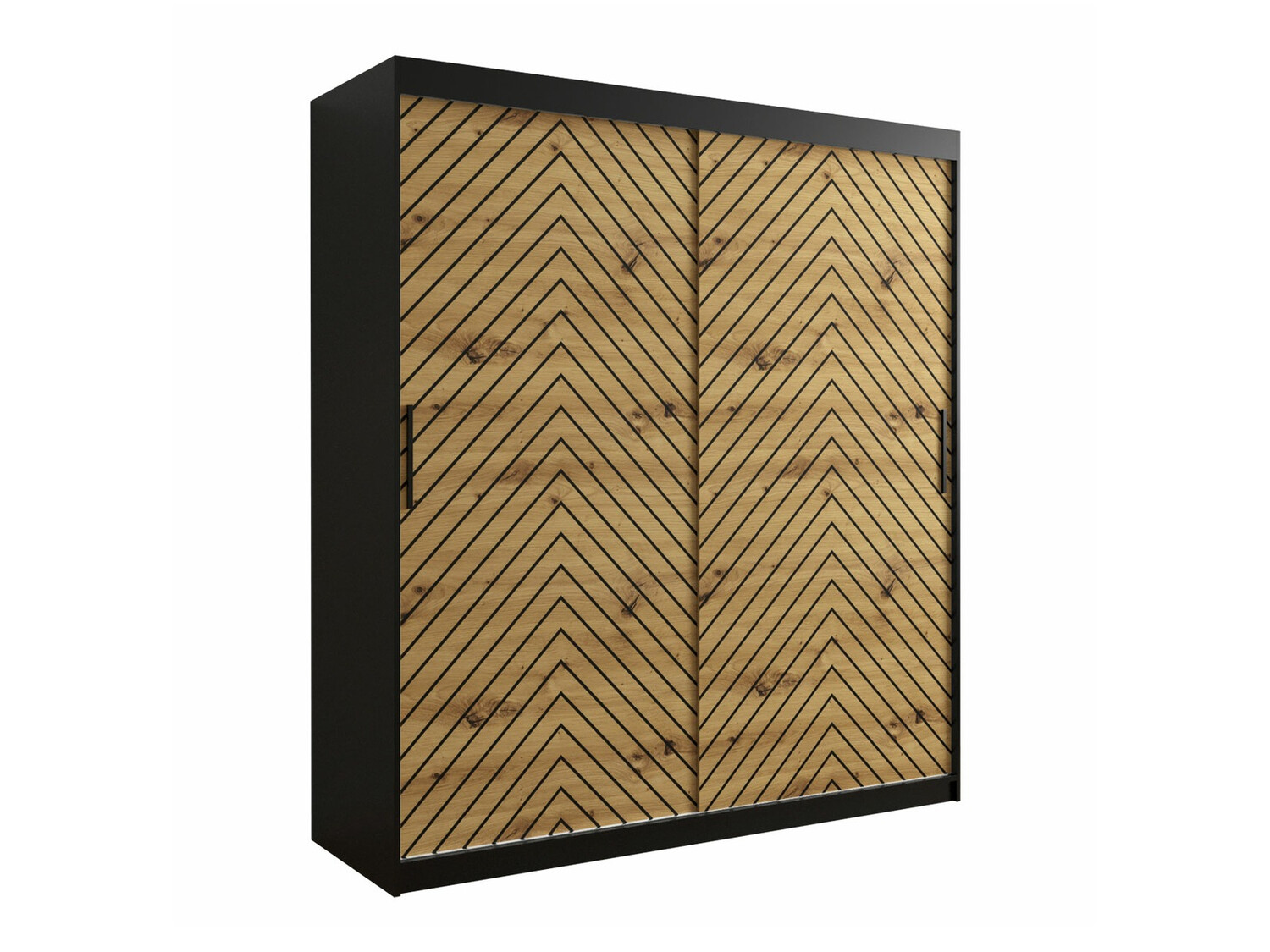 Gardróbszekrény Hartford 312 (Fekete + Artisan tölgy)