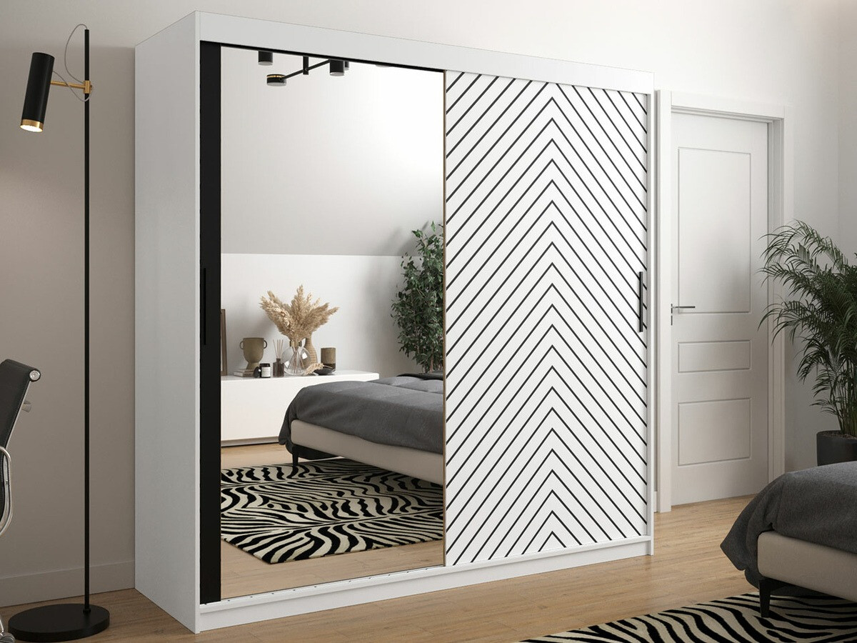 Gardróbszekrény Hartford 315 (Fehér + Fekete)