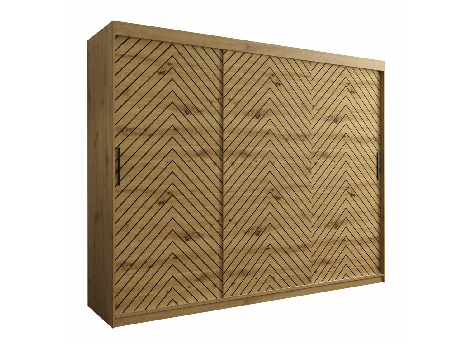 Gardróbszekrény Hartford 316 (Artisan tölgy + Fekete)