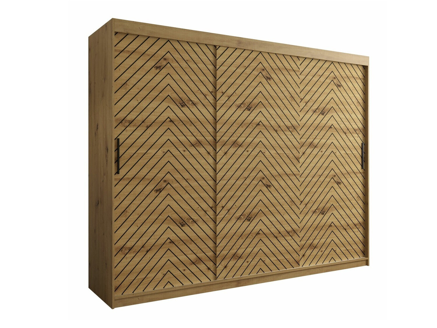 Gardróbszekrény Hartford 316 (Artisan tölgy + Fekete)