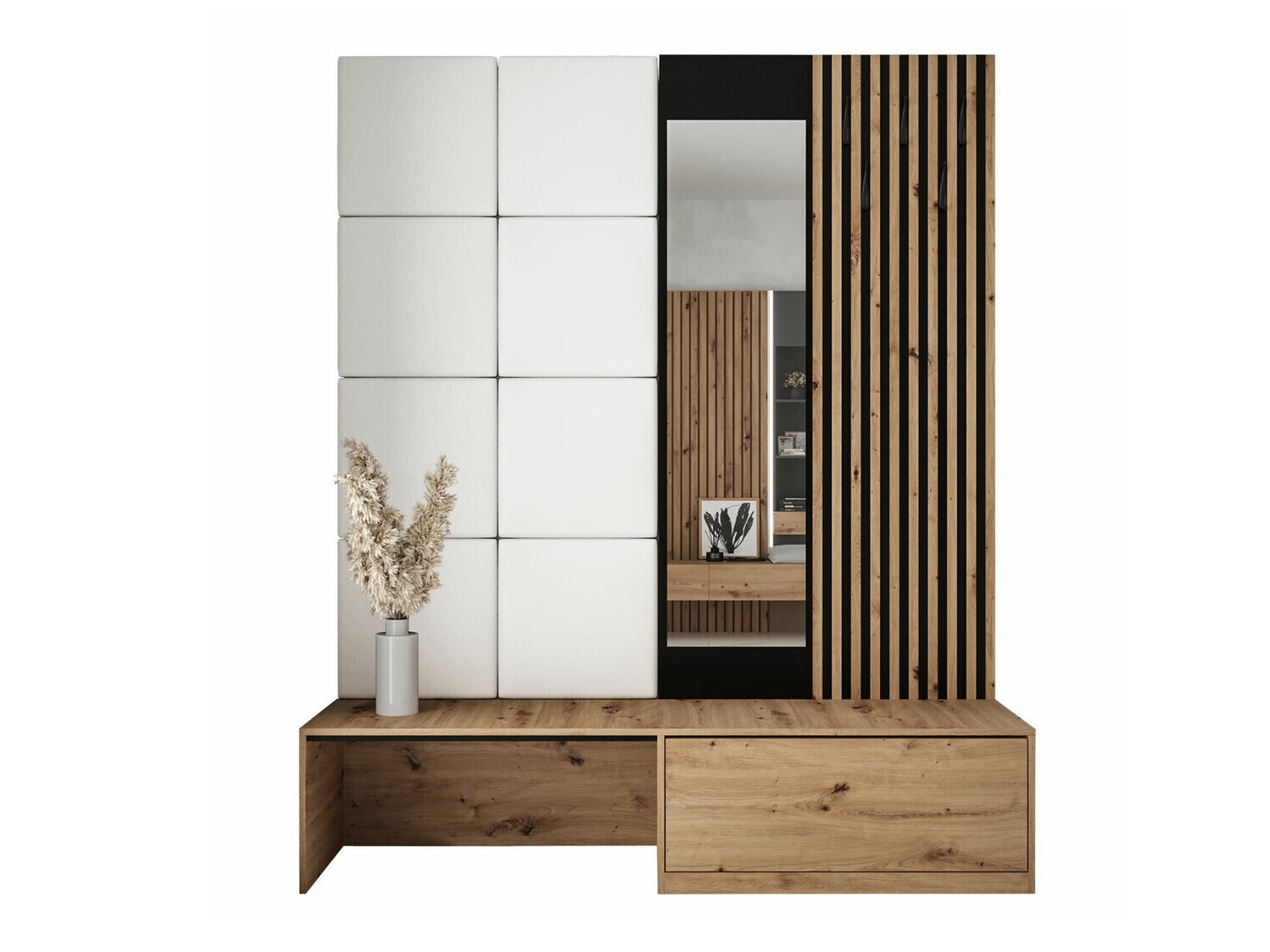 Előszoba garnitúra Hartford 322 (Artisan tölgy + Soft 017)