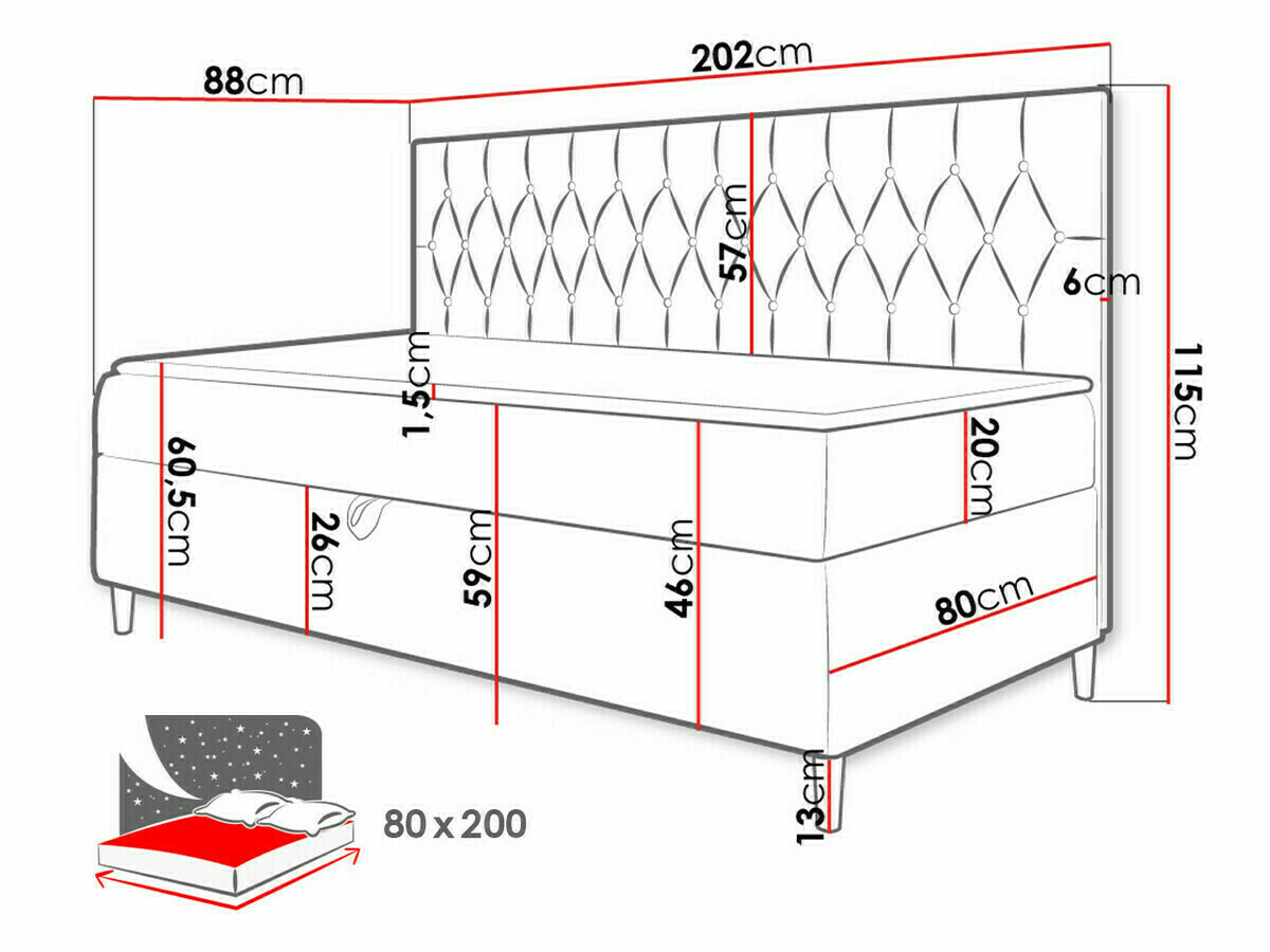 Kontinentális ágy Lucus II (Soft 017 + Fresh 34)