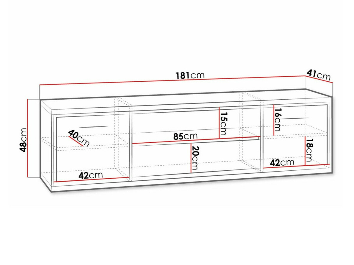 TV-állvány Etrmoni 111 (Világos fa)