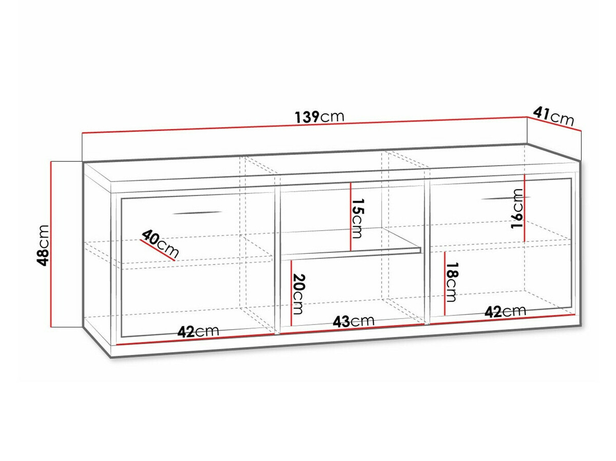 TV-állvány Etrmoni 112 (Világos fa)