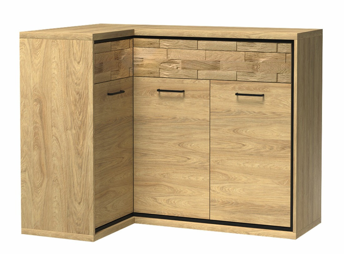 Sarok komód Etrmoni 121 (Világos fa + Tölgy)