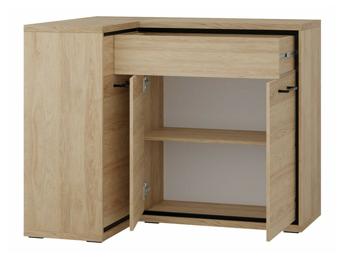 Sarok komód Etrmoni 121 (Világos fa + Tölgy)