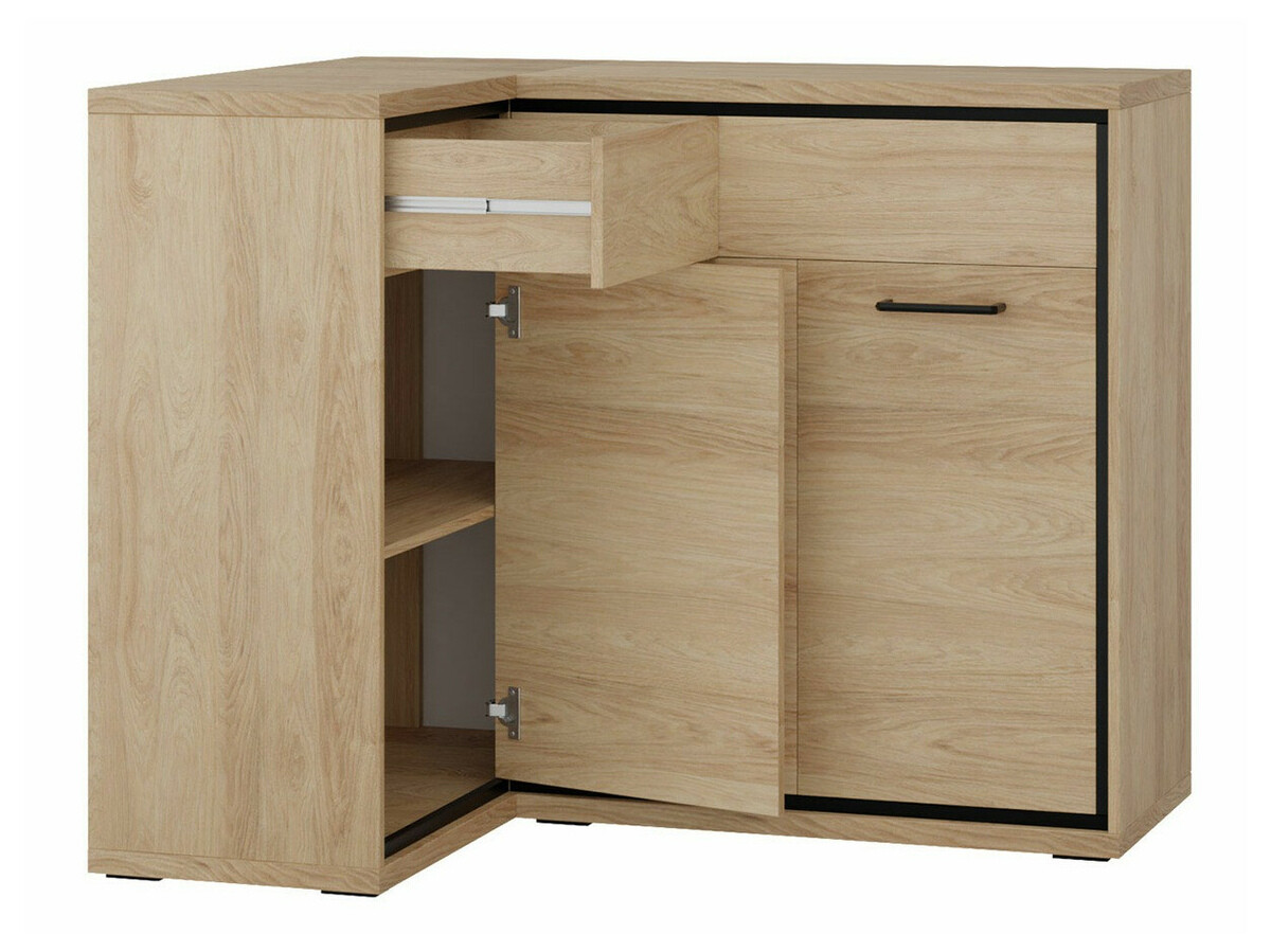 Sarok komód Etrmoni 121 (Világos fa + Tölgy)