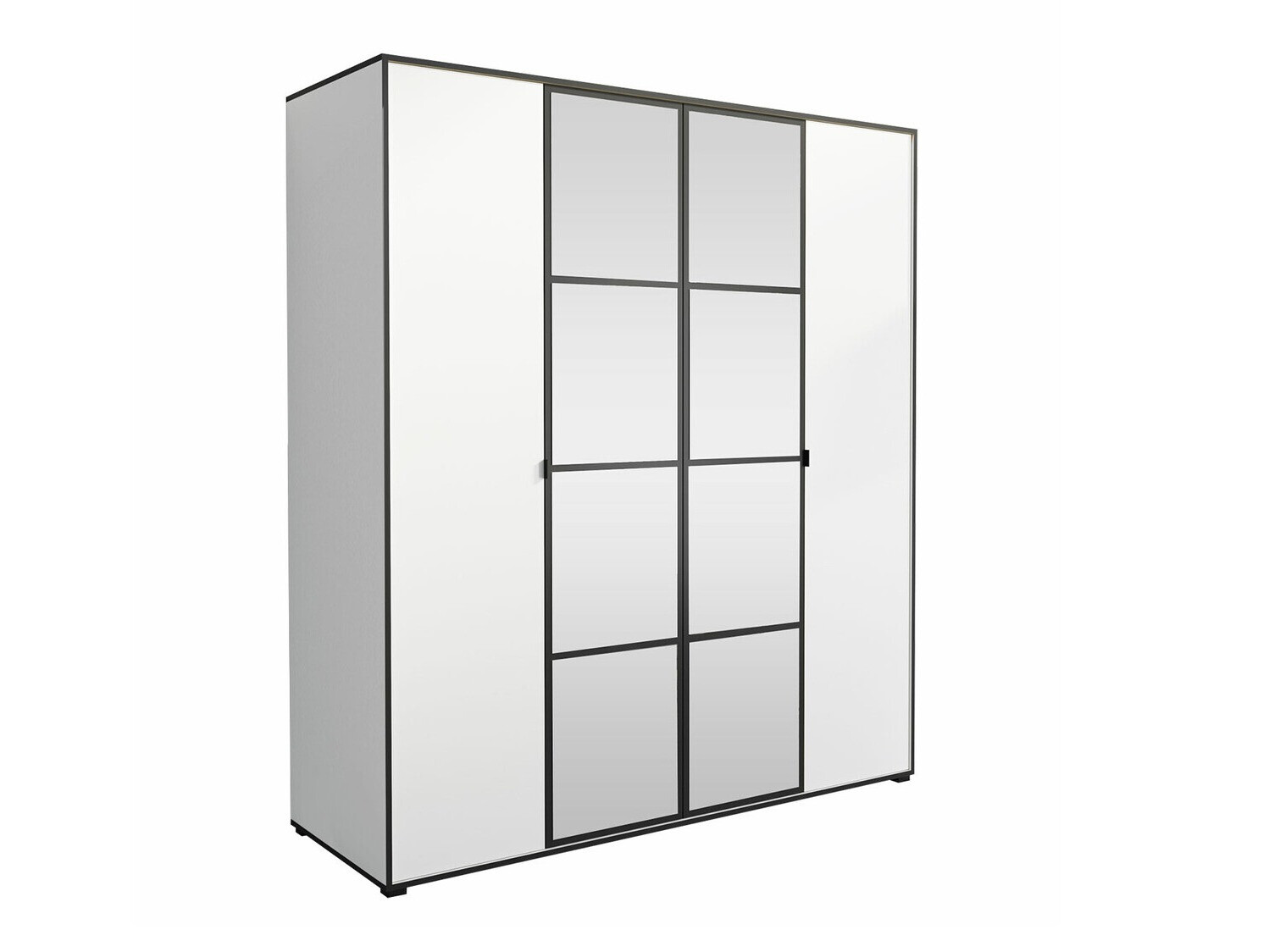 Gardróbszekrény Toledo 117 (Fehér + Fekete)