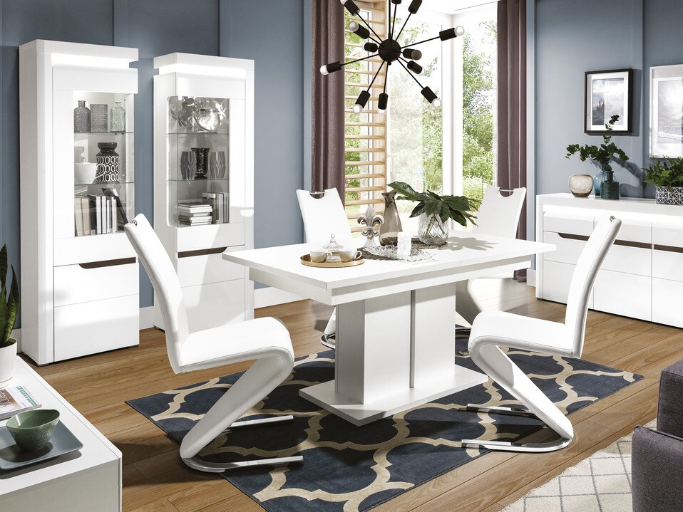 Könyvespolc Revelmi 105 (Fényes fehér + Fehér)