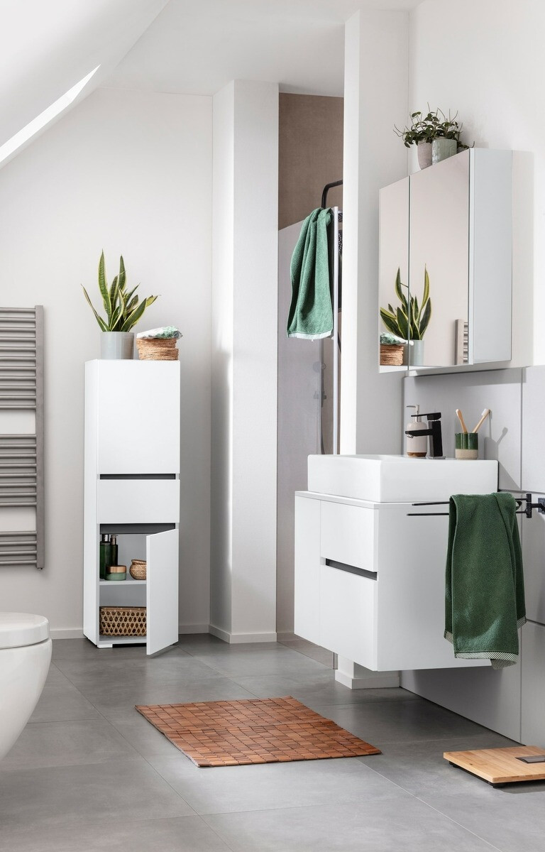 Álló fürdőszoba szekrény Soncamu 102 (Fehér)