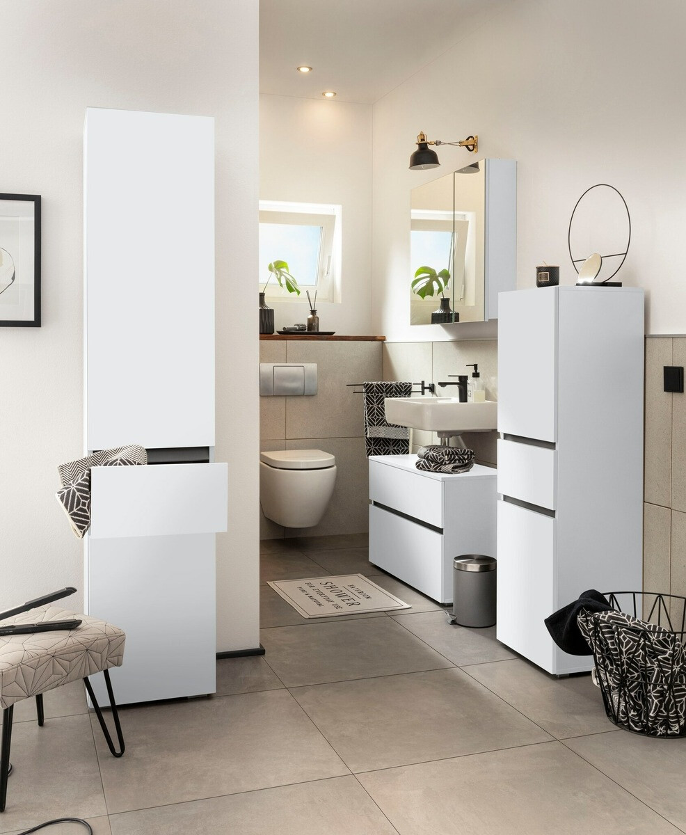 Álló fürdőszoba szekrény Soncamu 102 (Fehér)