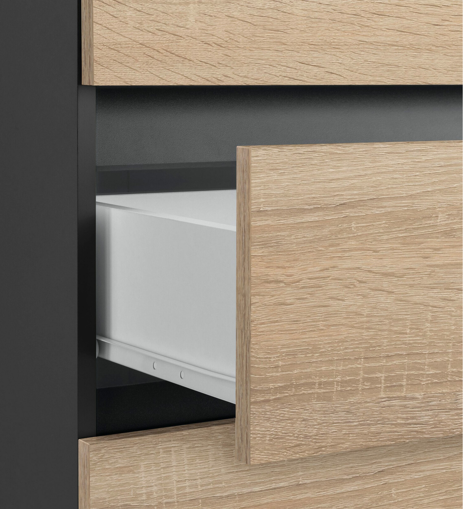Beépített fürdőszoba szekrény Soncamu 101 (Antracit + Tölgy)