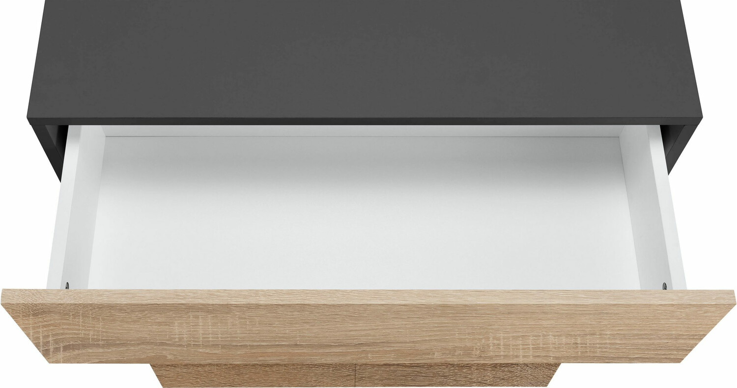 Beépített fürdőszoba szekrény Soncamu 101 (Antracit + Tölgy)