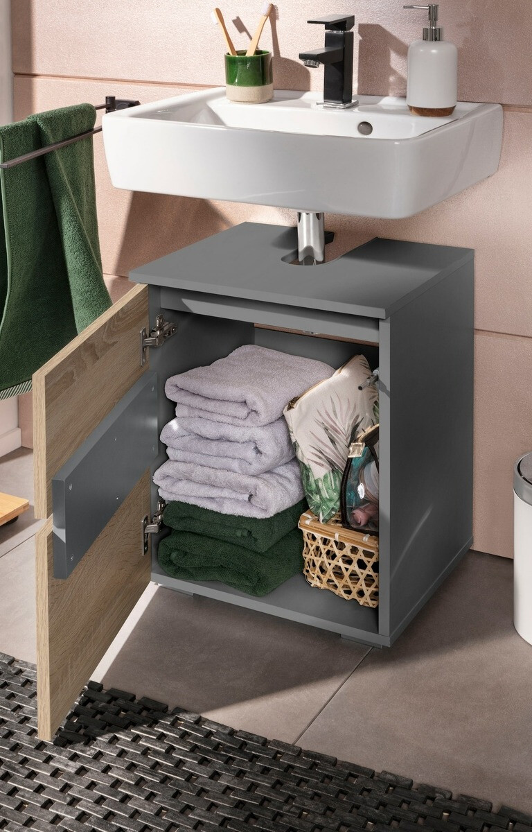 Mosdó alatti álló szekrény Soncamu 103 (Antracit + Tölgy)