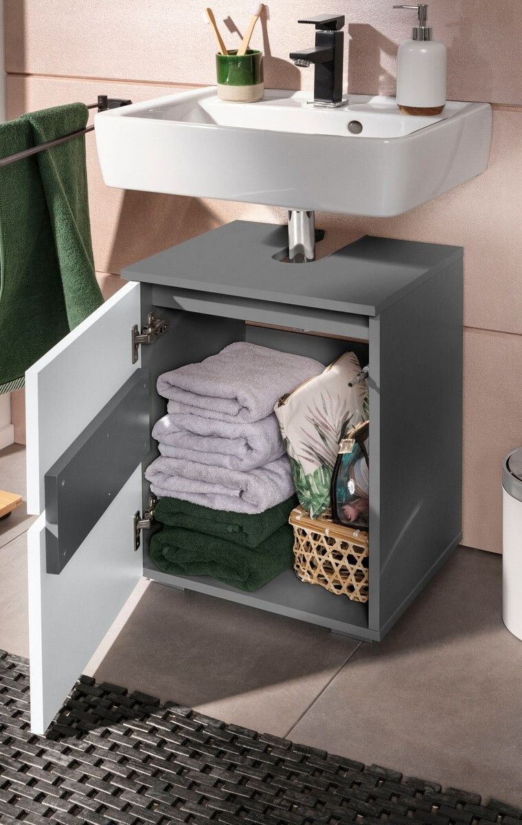 Mosdó alatti álló szekrény Soncamu 103 (Fehér + Antracit)
