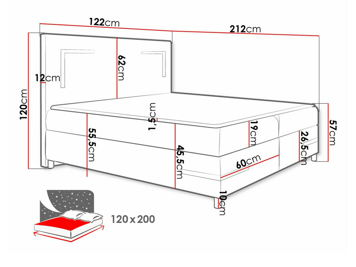 Kontinentális ágy Baltimore 173 (Soft 017)