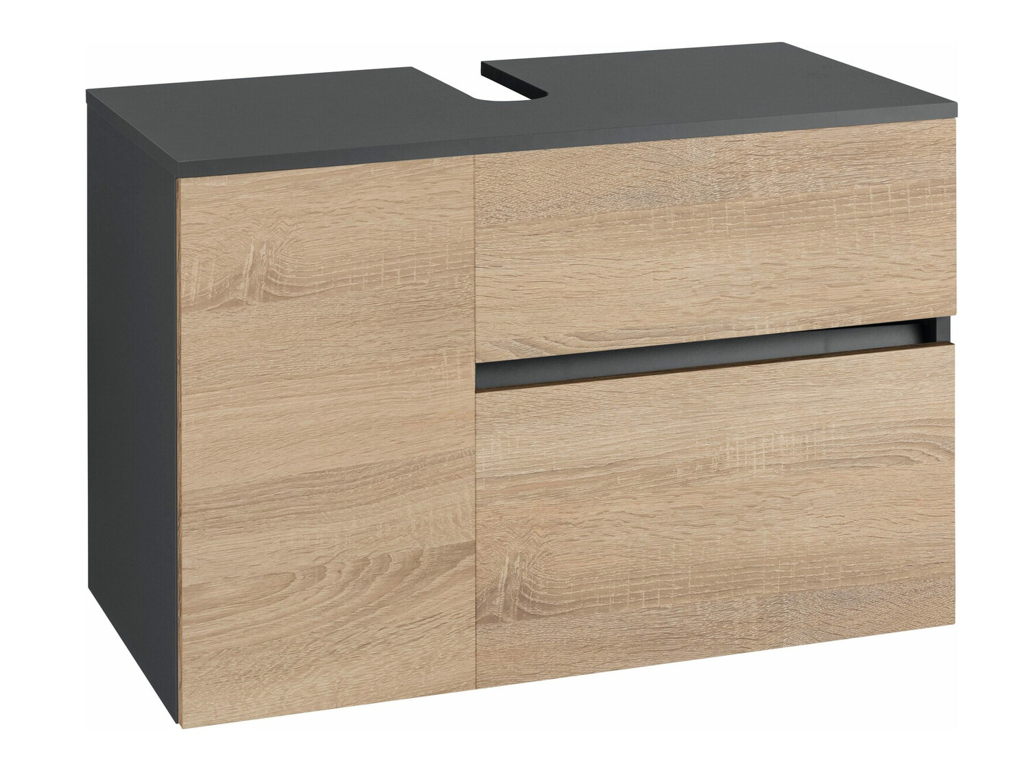 Fali szekrény mosdónak Soncamu 107 (Antracit + Tölgy)