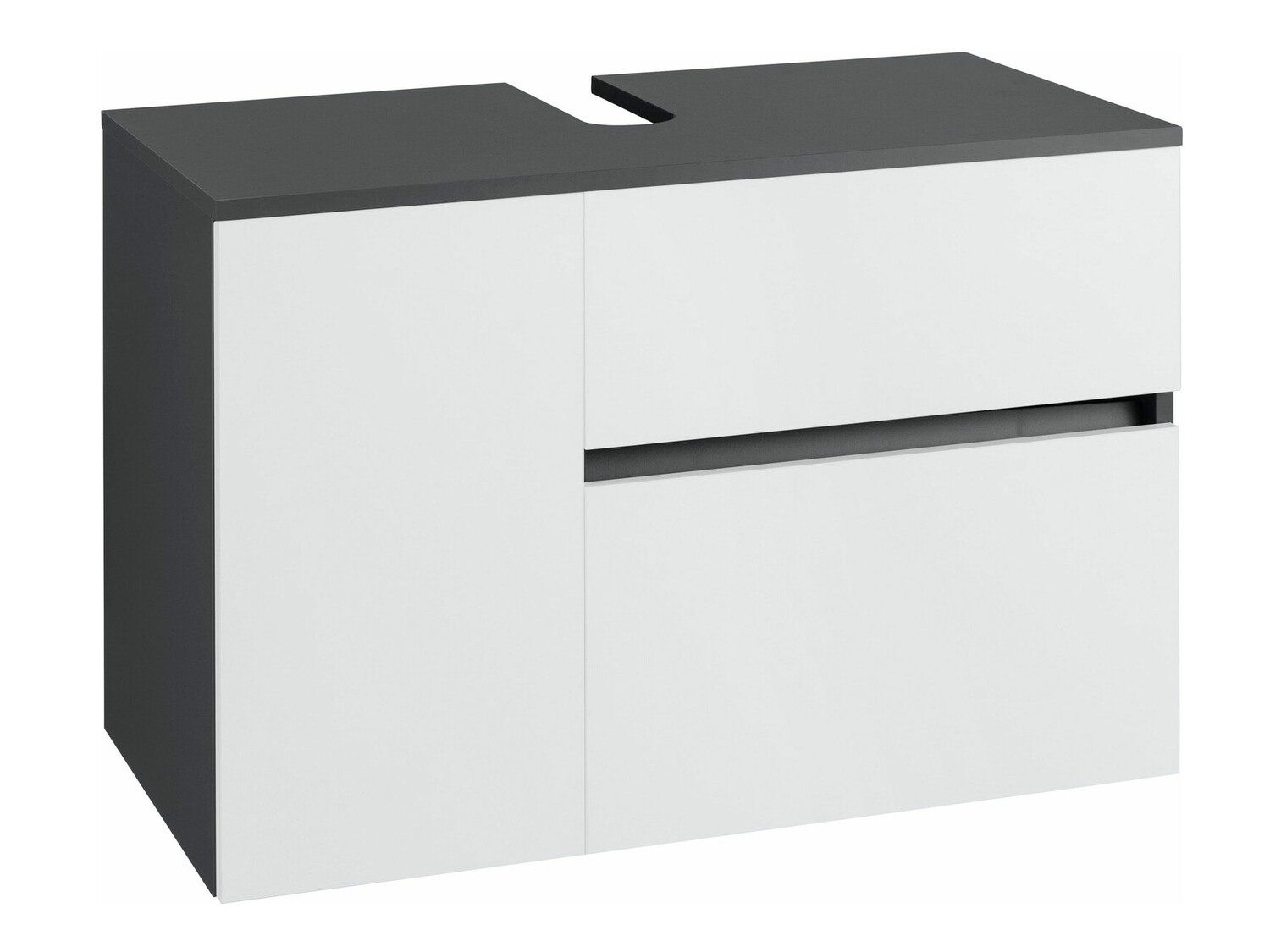 Fali szekrény mosdónak Soncamu 107 (Fehér + Antracit)