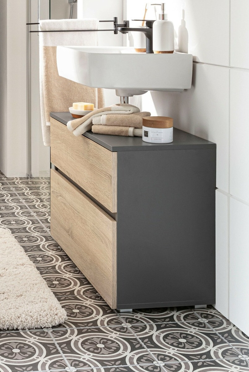 Mosdó alatti álló szekrény Soncamu 109 (Antracit + Tölgy)