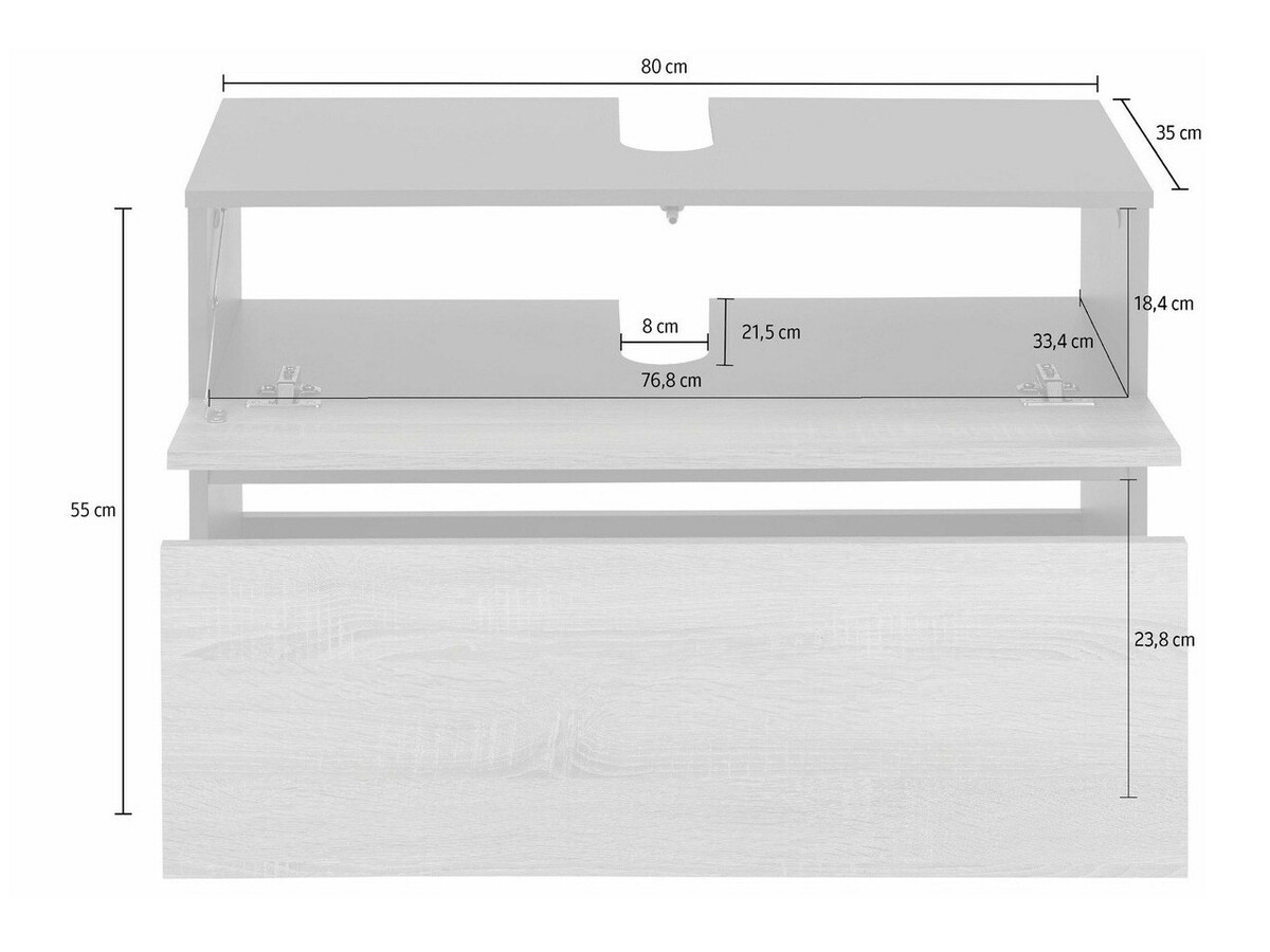 Mosdó alatti álló szekrény Soncamu 109 (Fehér)