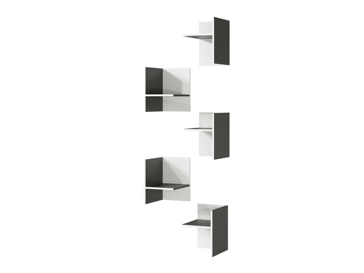 Polc szett Fivcalu 106 (Fehér + Grafit)