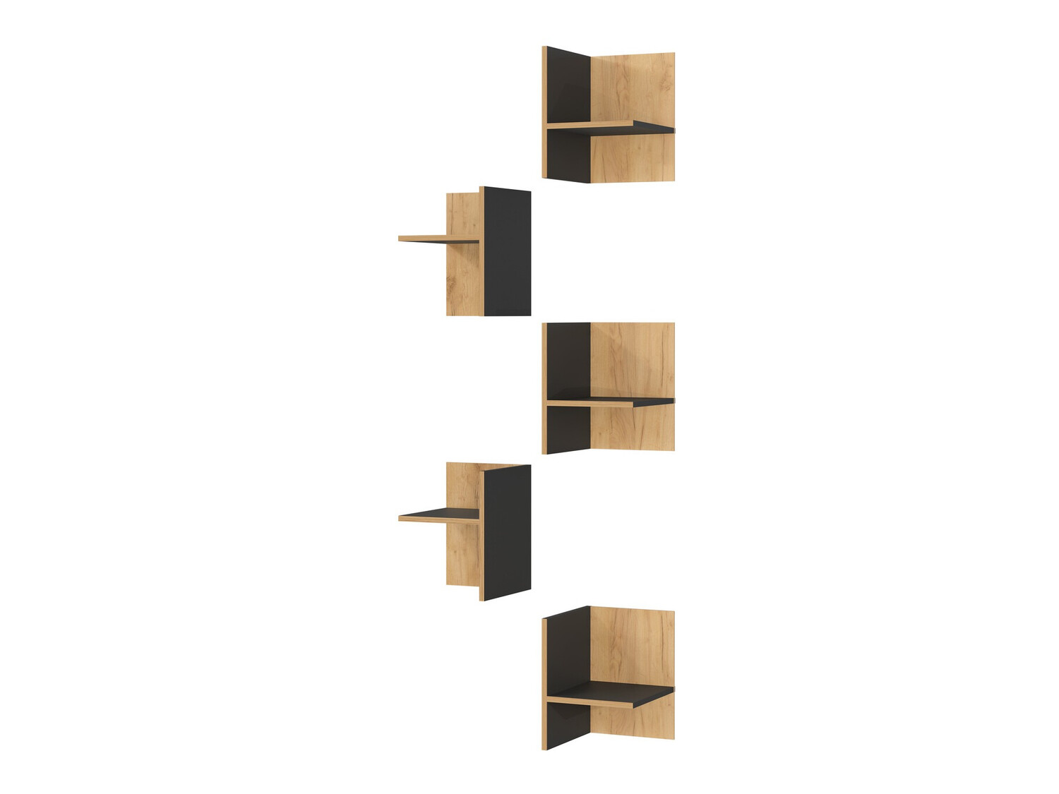 Polc szett Fivcalu 106 (Navarra tölgy + Grafit)