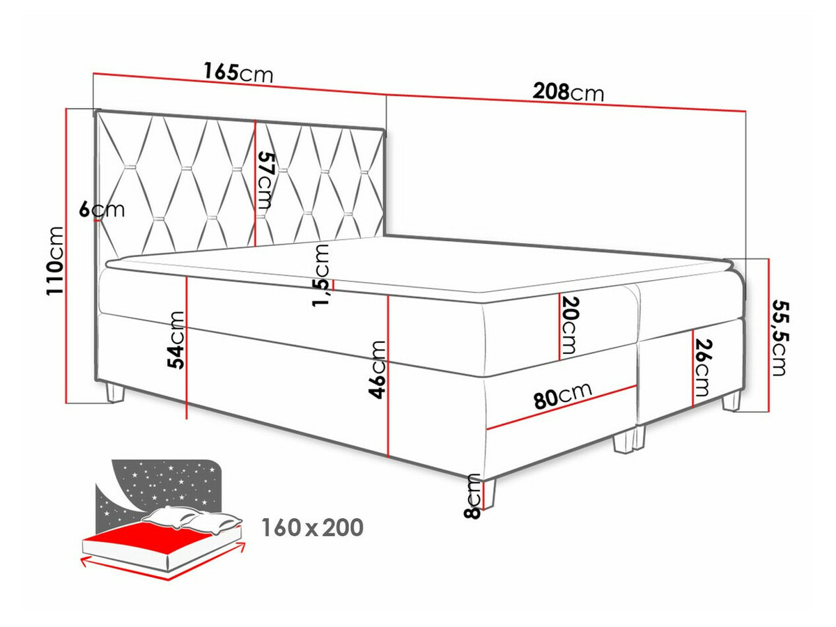 Kontinentális ágy Baltimore 176 (Fresh 33)