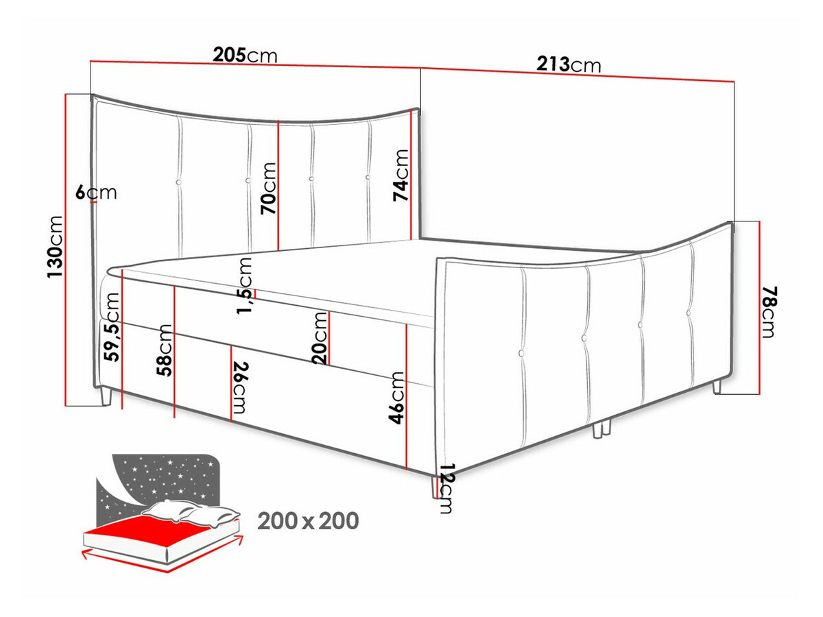 Kontinentális ágy Baltimore 177 (Fresh 14)