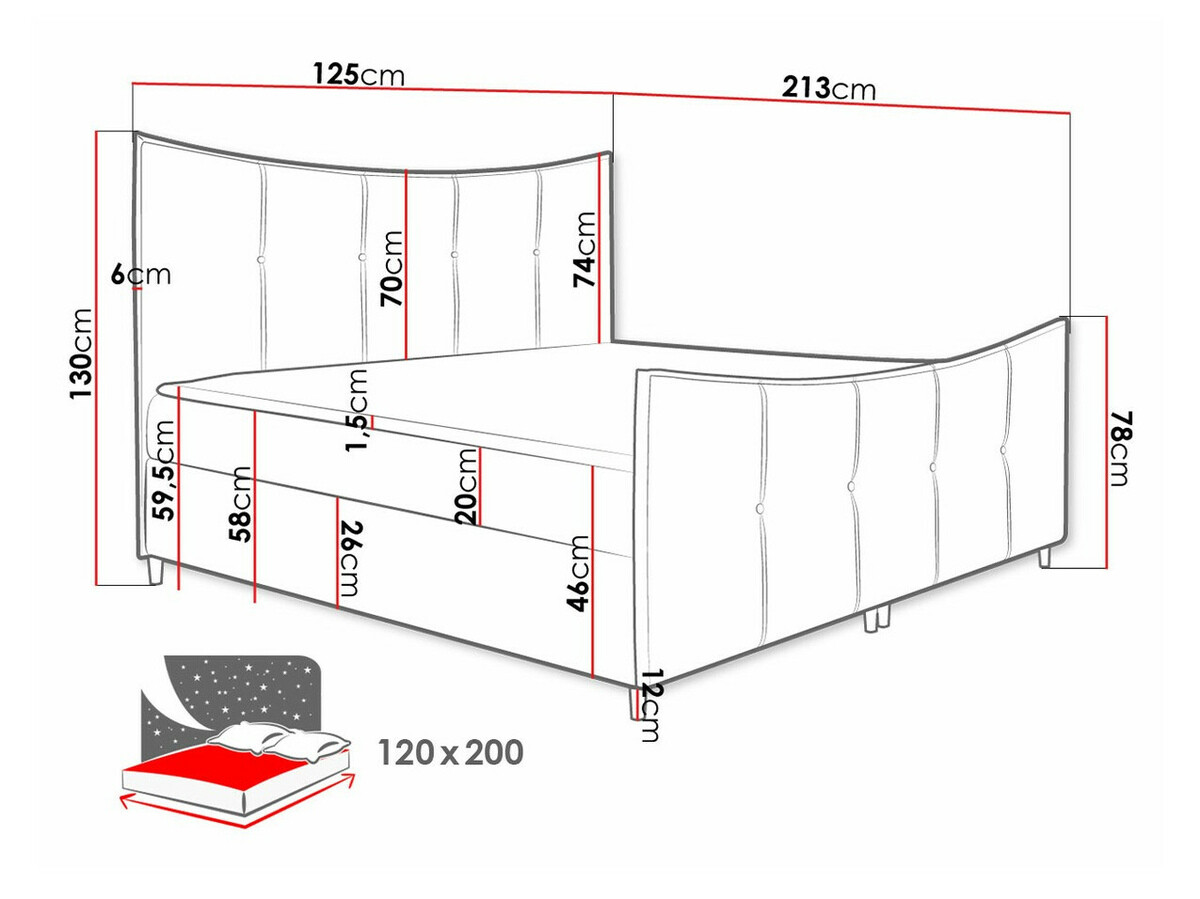 Kontinentális ágy Baltimore 177 (Fresh 37)