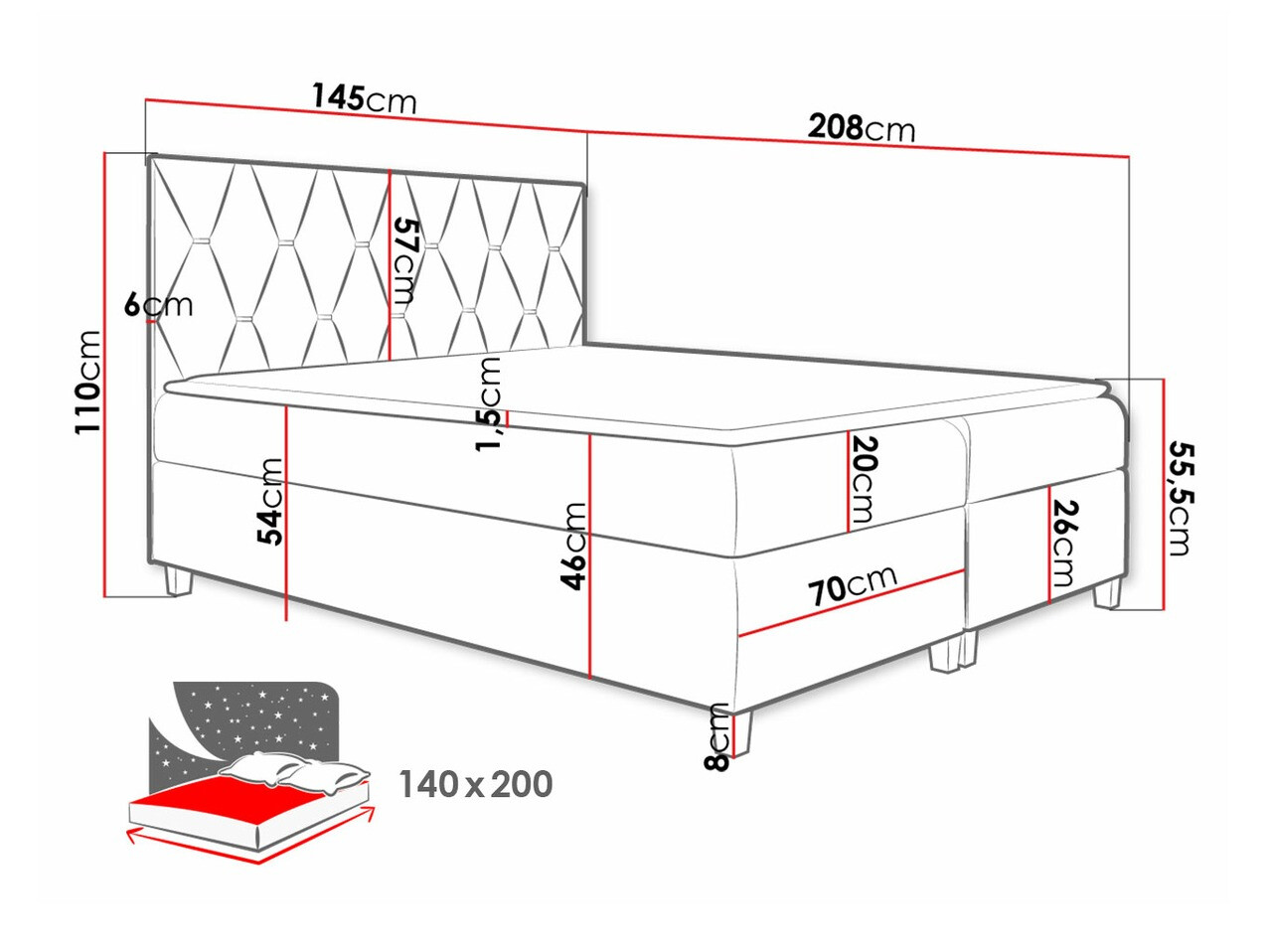 Kontinentális ágy Nemus (Fresh 1)