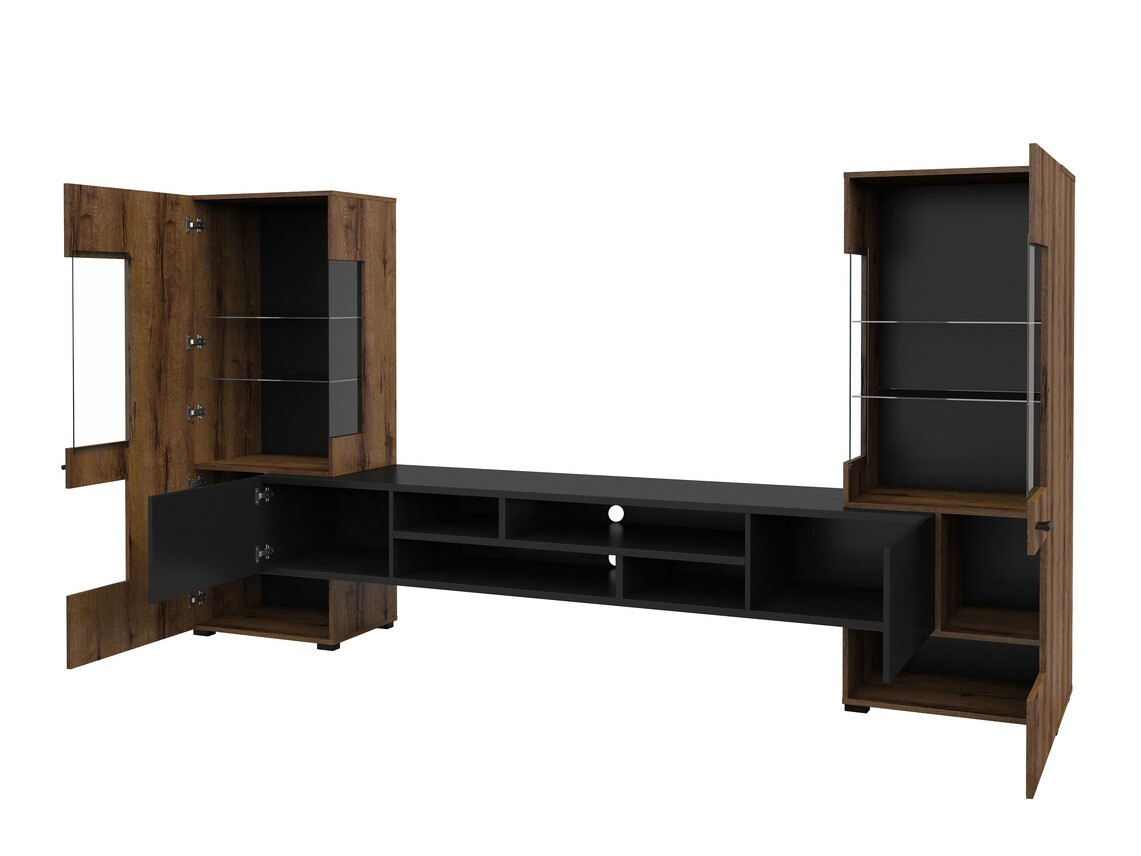 Nappali szett Mondalo 101 (Monastery tölgy + Matt fekete)