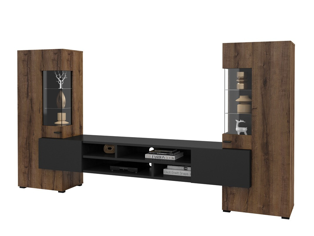 Nappali szett Mondalo 101 (Monastery tölgy + Matt fekete)