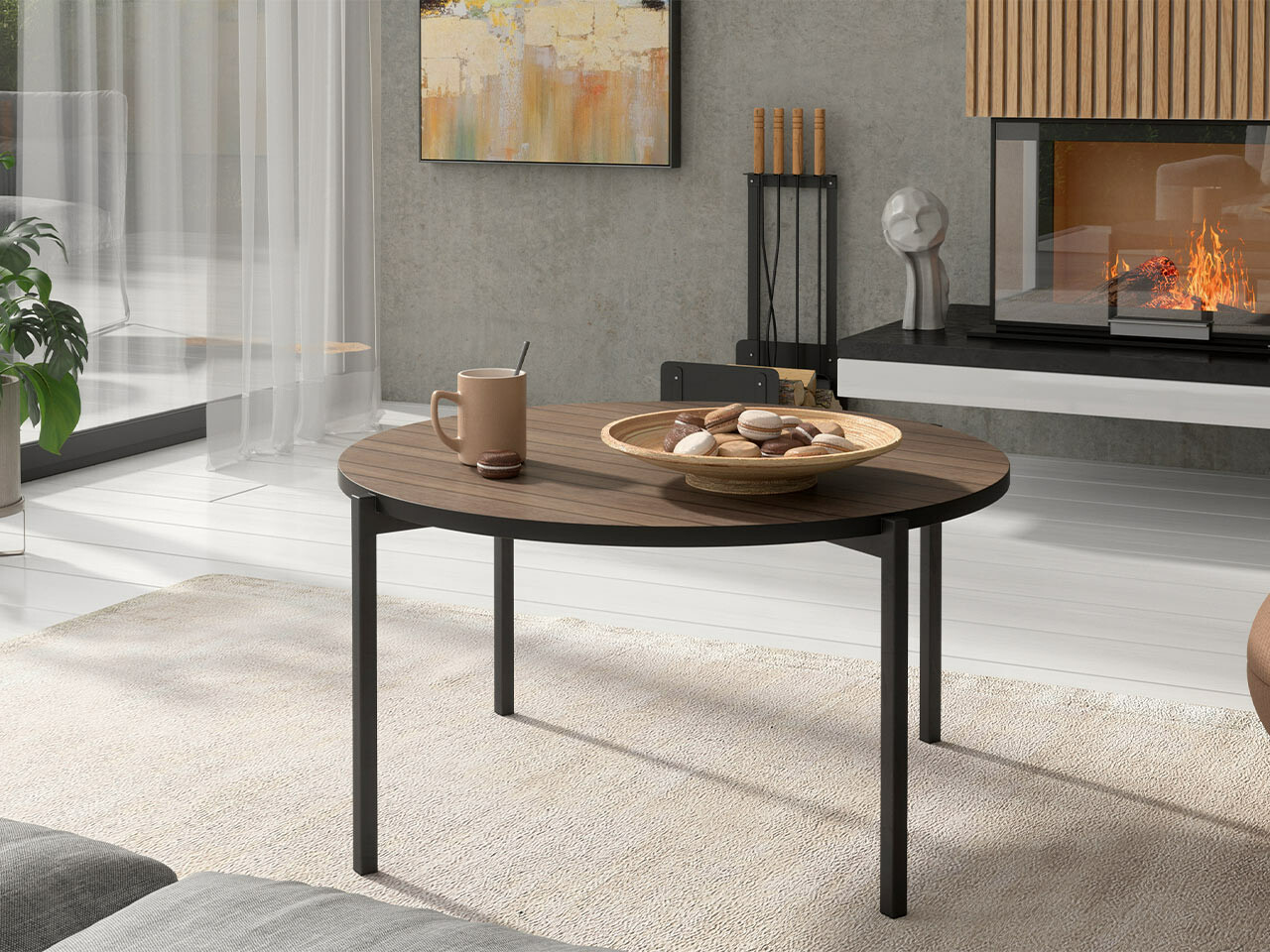 Dohányzóasztal Providence 180 (Barna + Fekete)