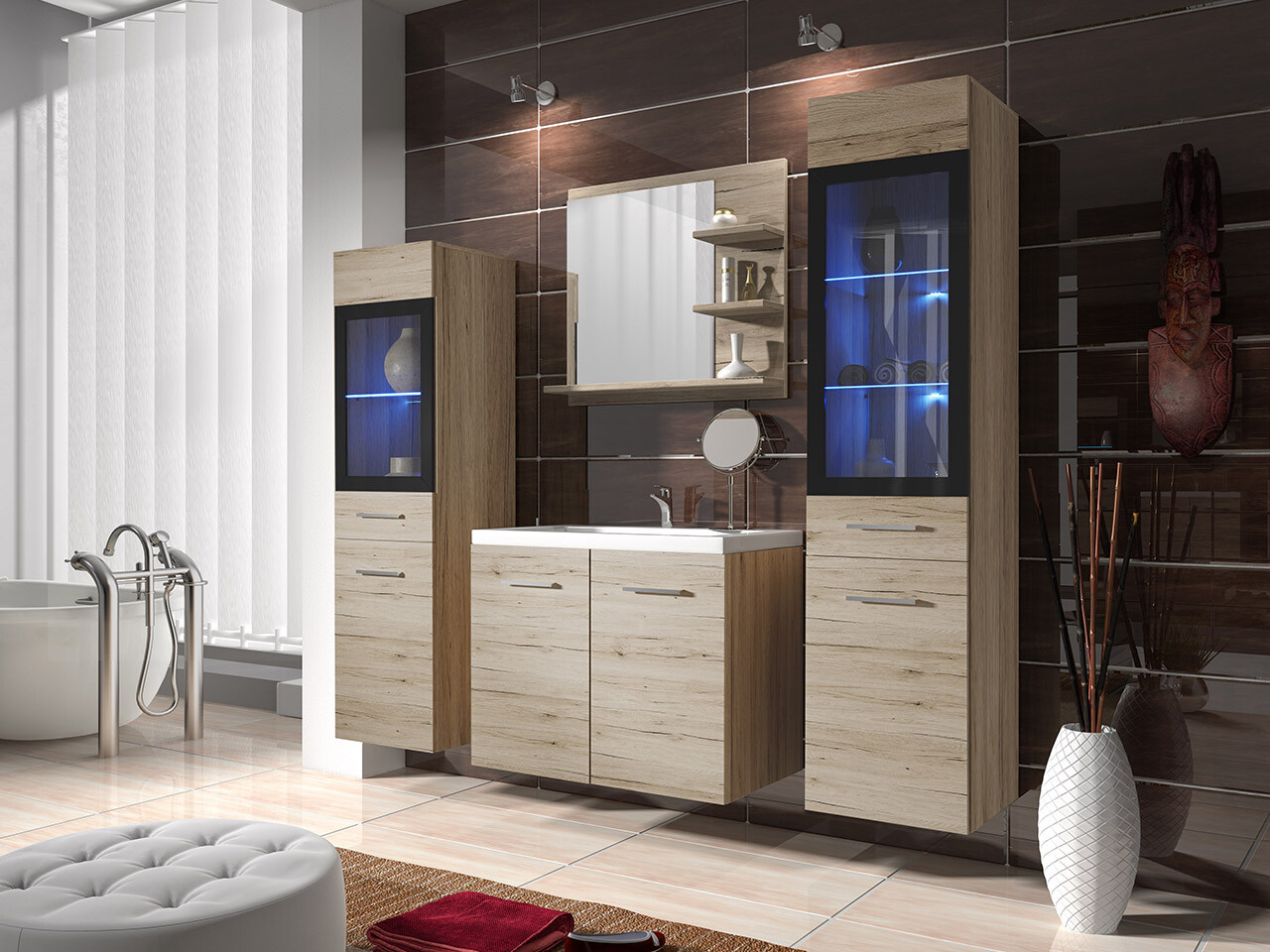 Fürdőszoba garnitúra Sarasota 141 (San remo tölgy)