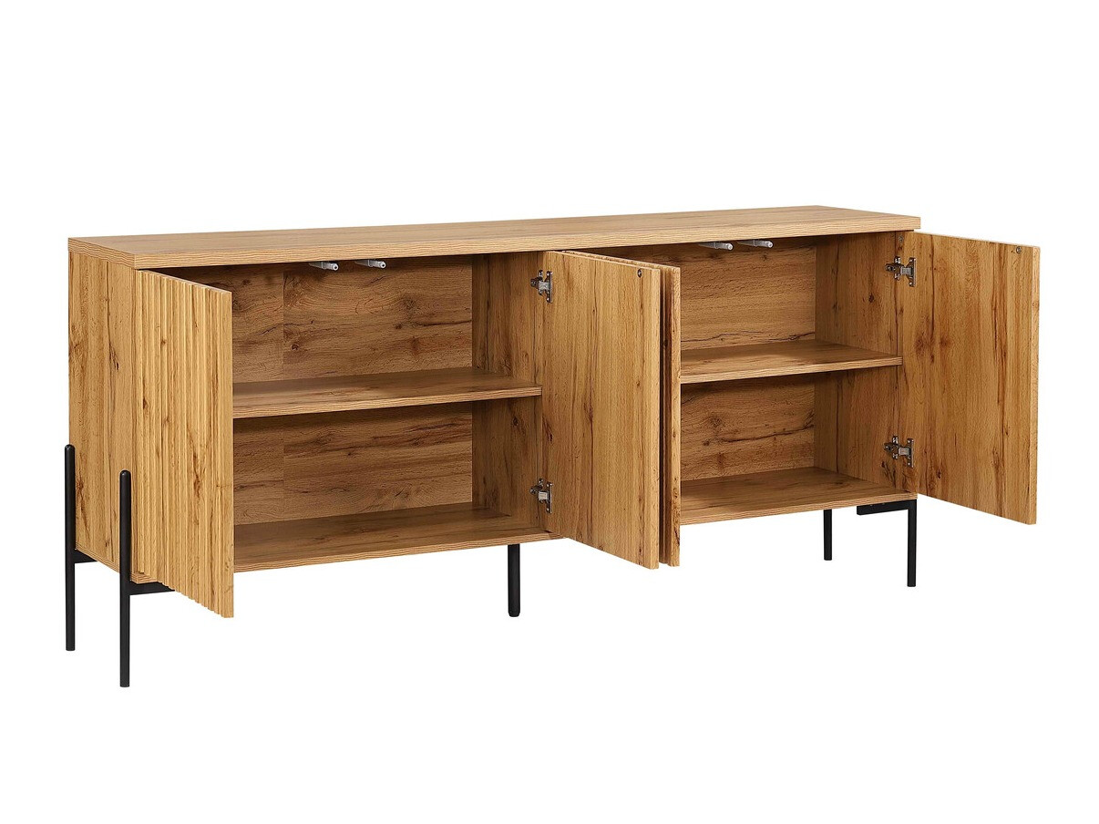 Szekrény Denton 977 (Fekete + Wotan tölgy)