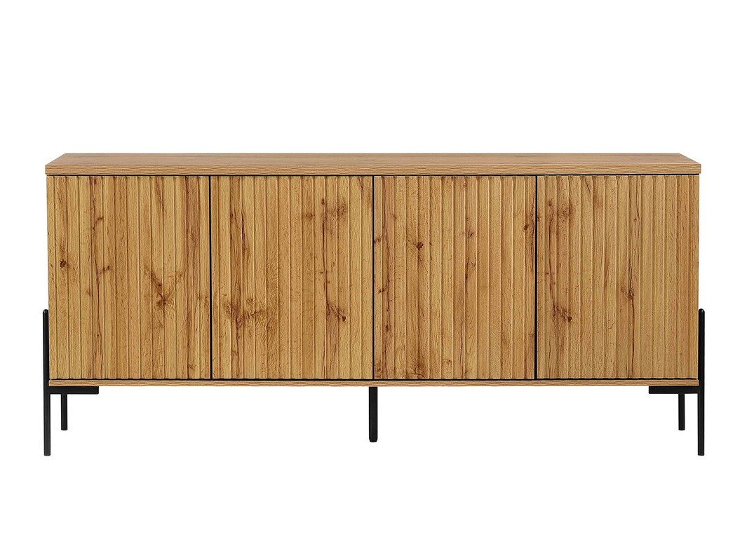 Szekrény Denton 977 (Fekete + Wotan tölgy)