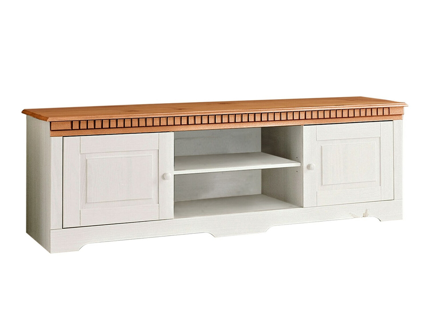 TV-állvány Cavfelo 108 (Fehér + Mézes tölgy)