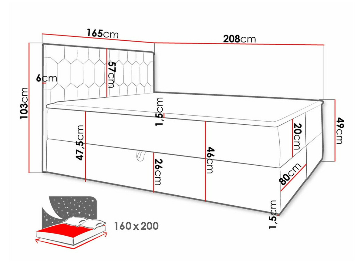 Kontinentális ágy Baltimore 181 (Fresh 4)