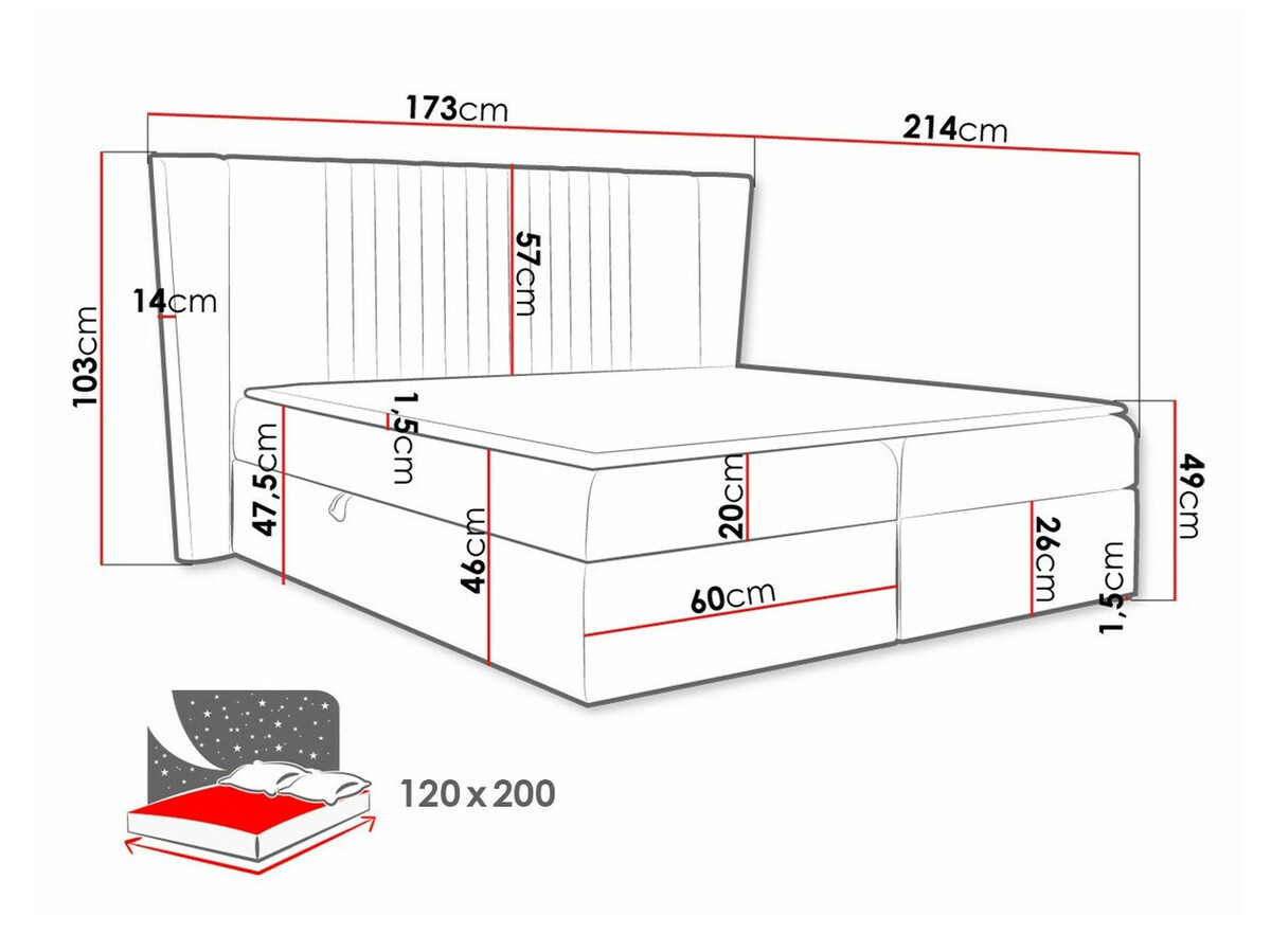 Kontinentális ágy Fenestra (Magic Velvet 2239)