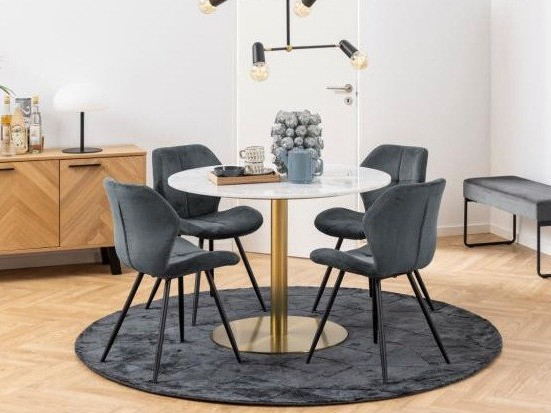 Asztal Norsica 420 (Aranysárga + Fehér márvány)