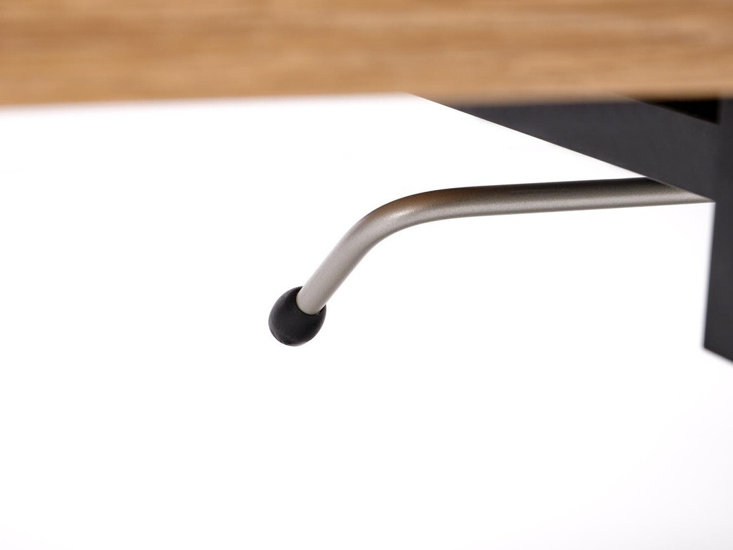 Kihajtható dohányzóasztal Houston 1253 (Wotan tölgy + Fekete)