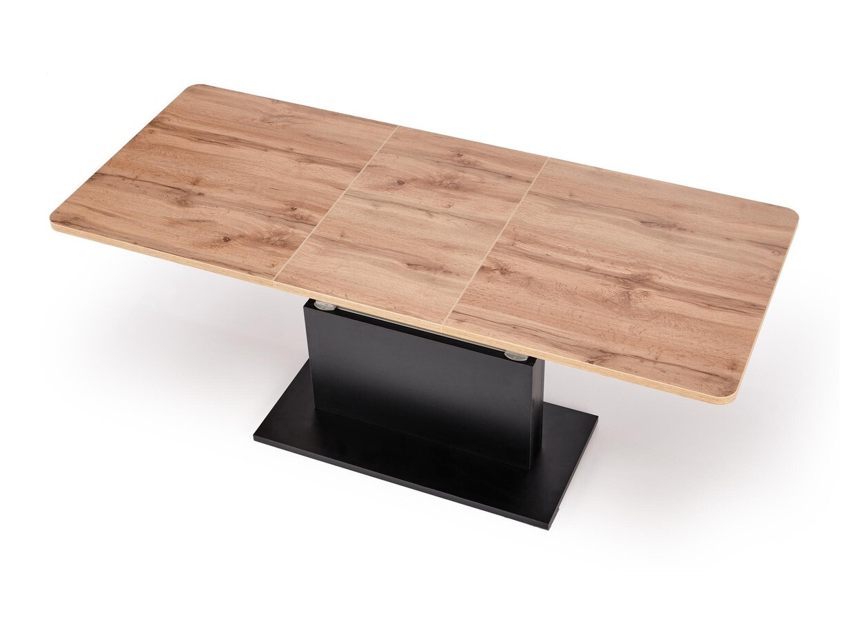 Kihajtható dohányzóasztal Houston 1253 (Wotan tölgy + Fekete)