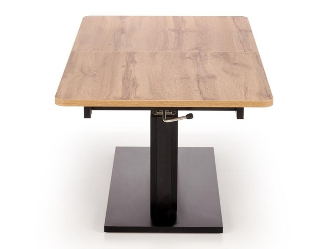 Kihajtható dohányzóasztal Houston 1253 (Wotan tölgy + Fekete)