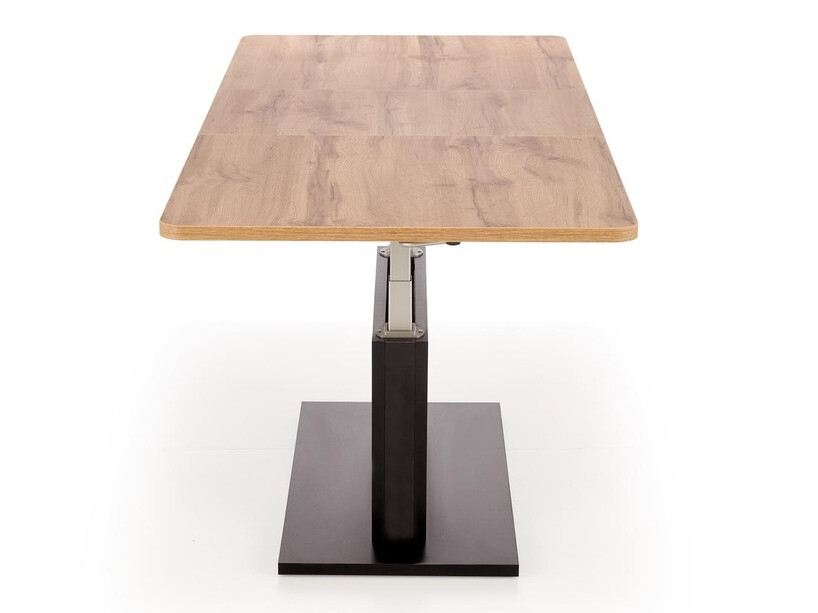 Kihajtható dohányzóasztal Houston 1253 (Wotan tölgy + Fekete)