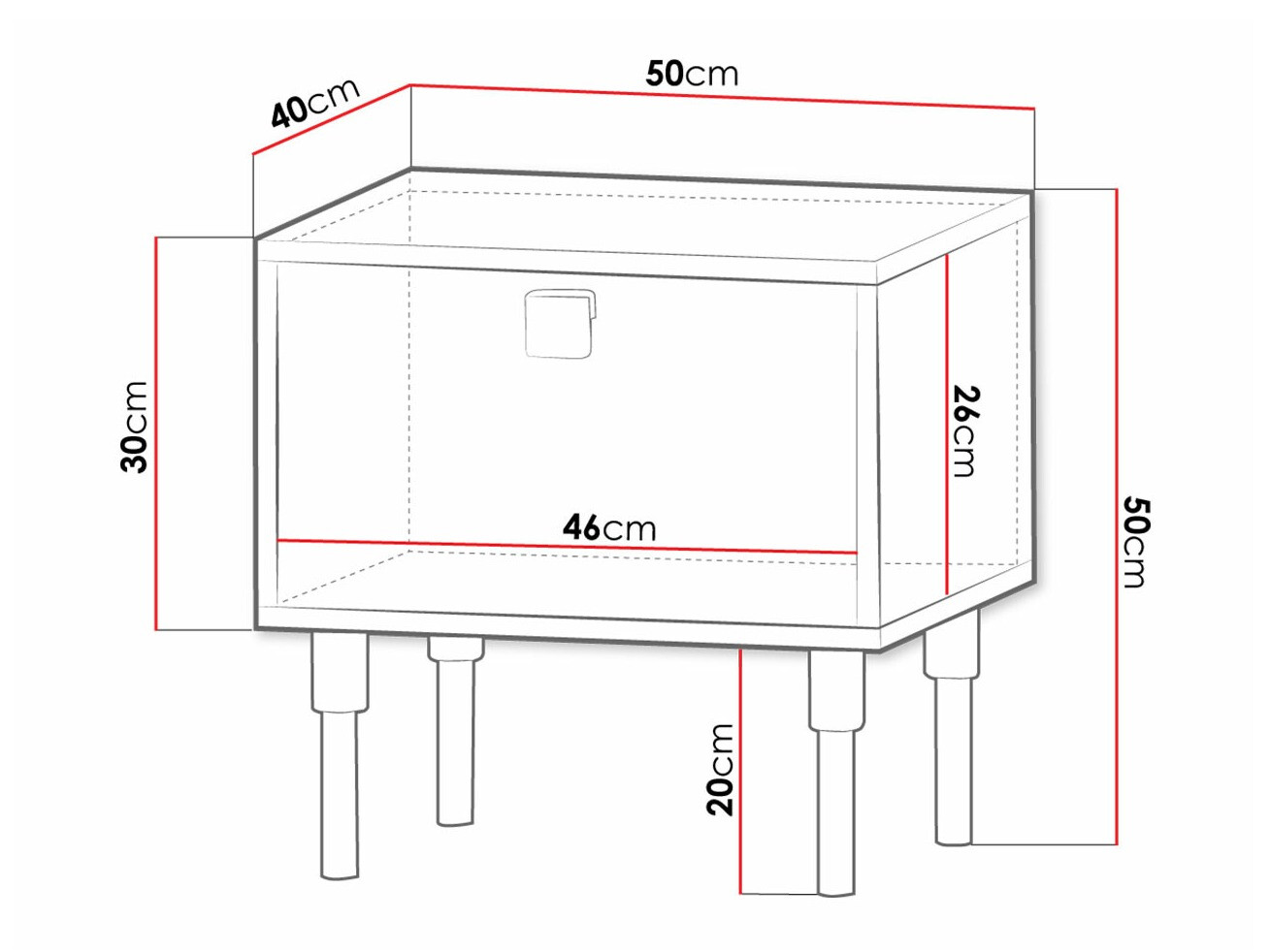 Éjjeliszekrény Merced 121 (Fekete + Aranysárga)