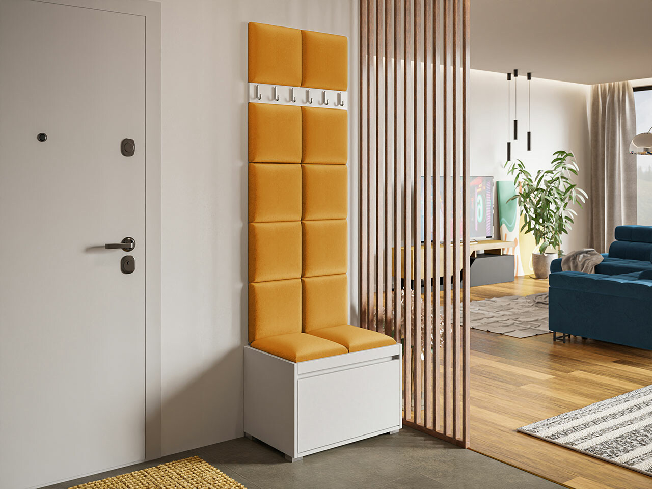 Előszoba garnitúra Comfivo Pinus VII (Fehér + Manila 32)